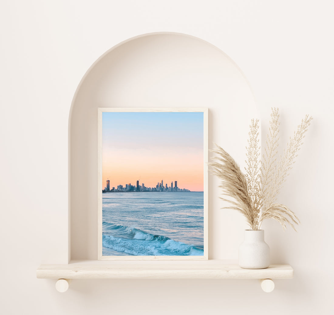 Framed print in stylish modern interior