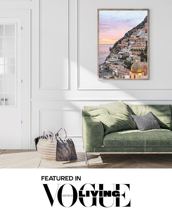 Positano Pinks print featured in Vogue Living Australia
