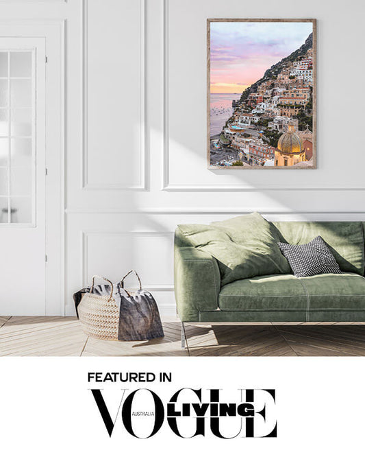 Positano Pinks print featured in Vogue Living Australia