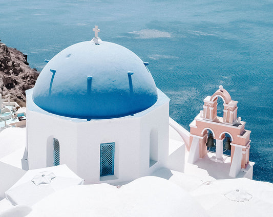 Santorini Blues Print