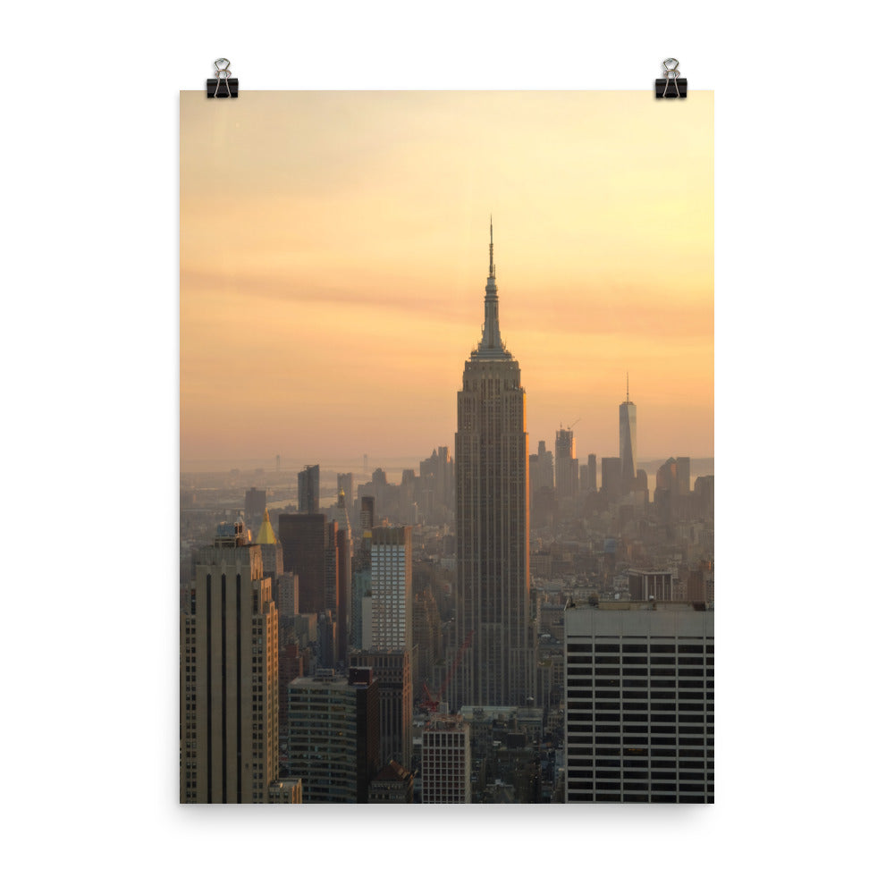 Golden Hour Photo Print A1 White Frame