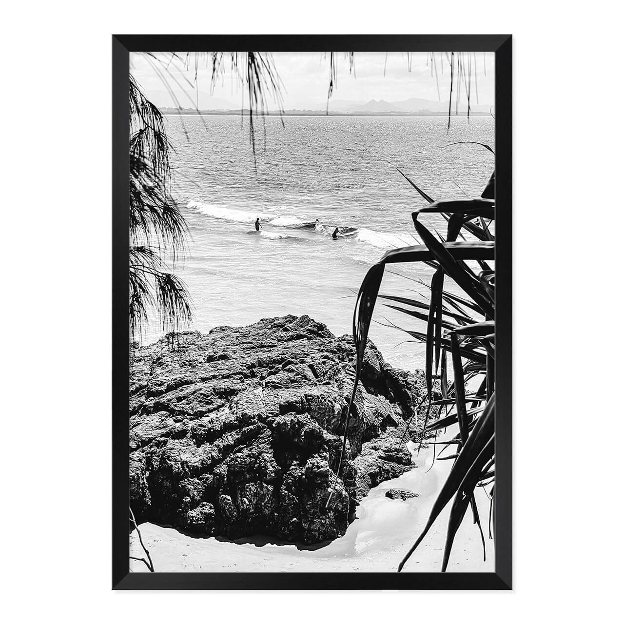 Black & White Byron Bliss Photo Print in A2 Black Frame