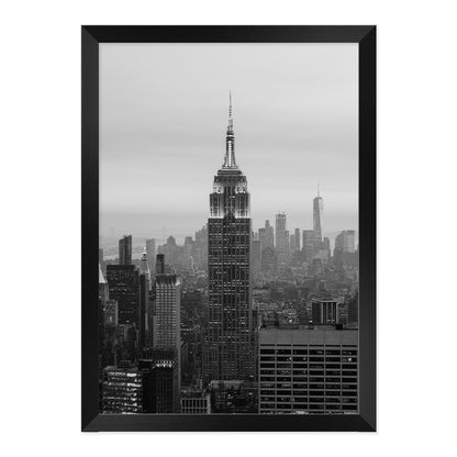 Black & White New York Print A3 Black Frame