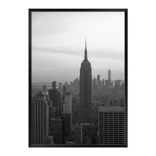 Black & White Manhattan Photo Print A1 Black Frame