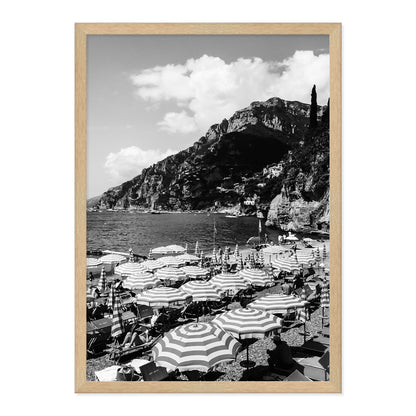 Black & White Spritz Spot Photo Print A2 Natural Timber Frame
