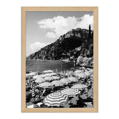 Black & White Spritz Spot Photo Print A3 Natural Timber Frame