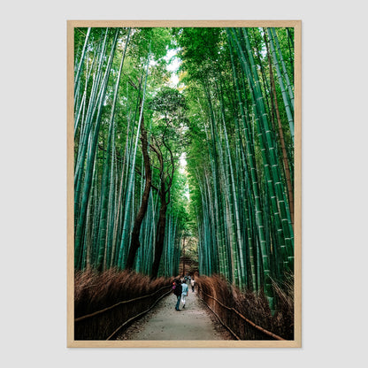 Bamboo Forest Photo Print A1 Natural Timber Frame
