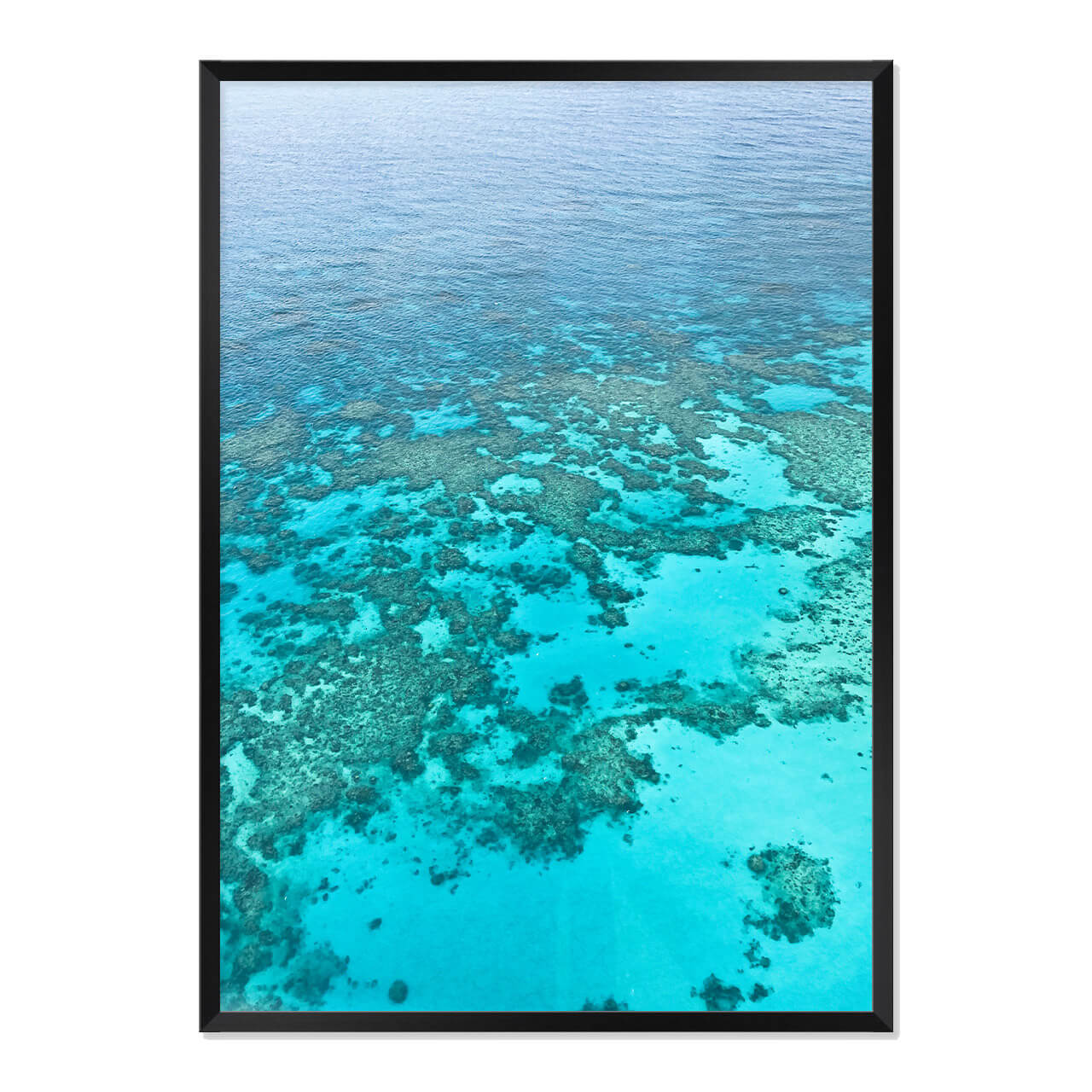Barrier Reef Photo Print A1 Black Frame