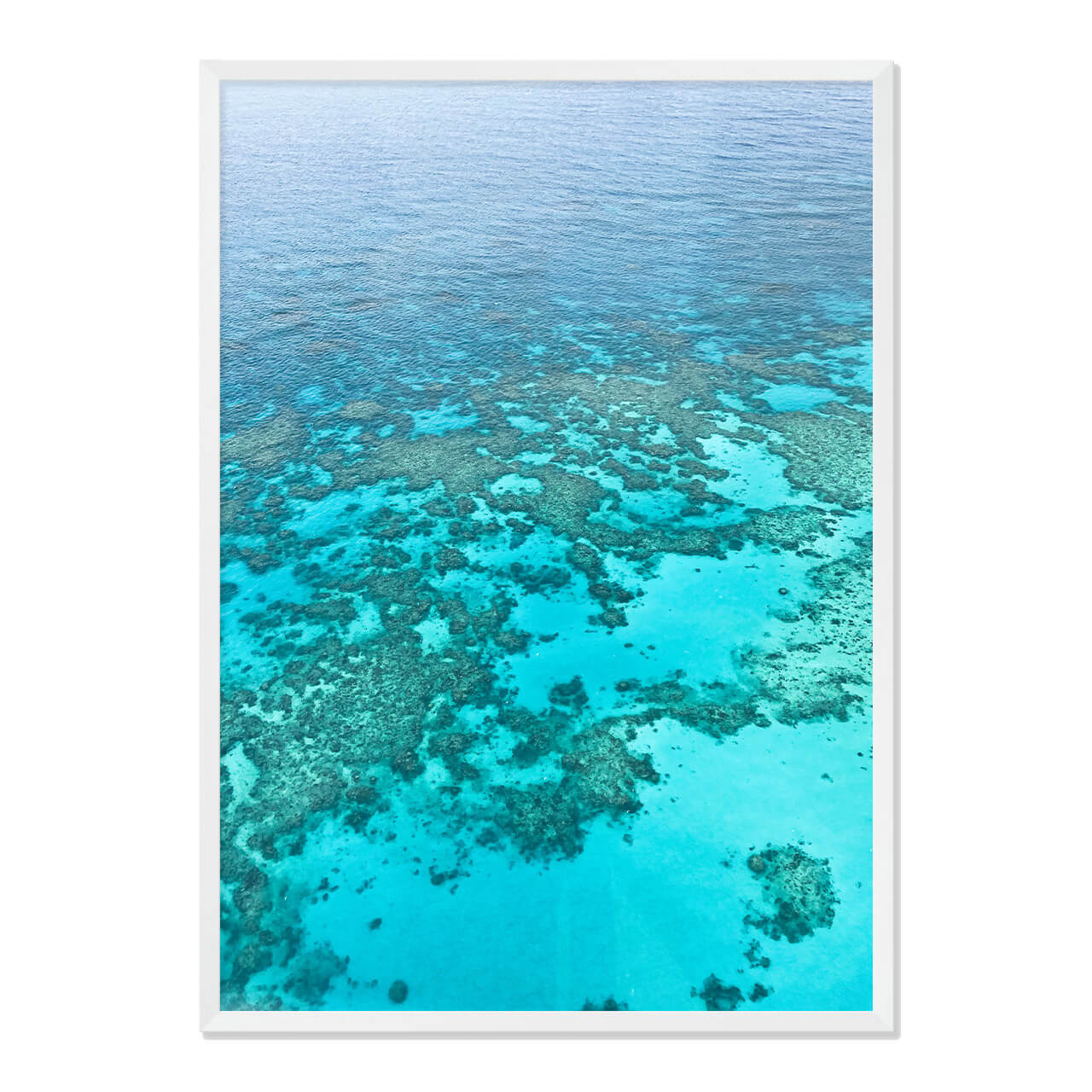 Barrier Reef Photo Print A1 White Frame