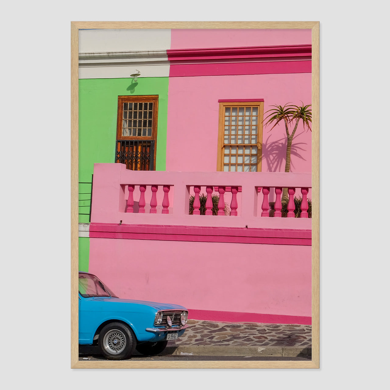Cape Town Colours Photo Print A1 Natural Timber Frame