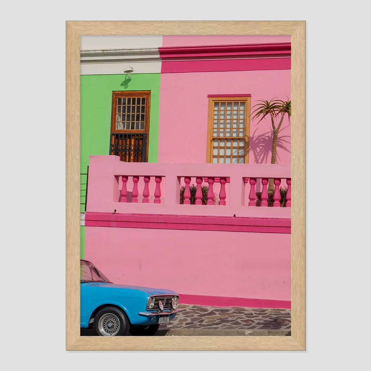 Cape Town Colours Photo Print A3 Natural Timber Frame