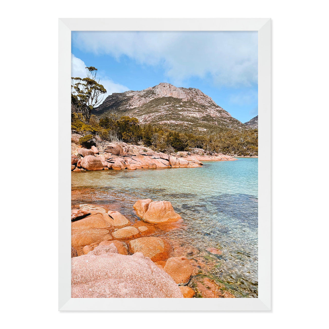 Honeymoon Bay Photo Print A3 White Frame