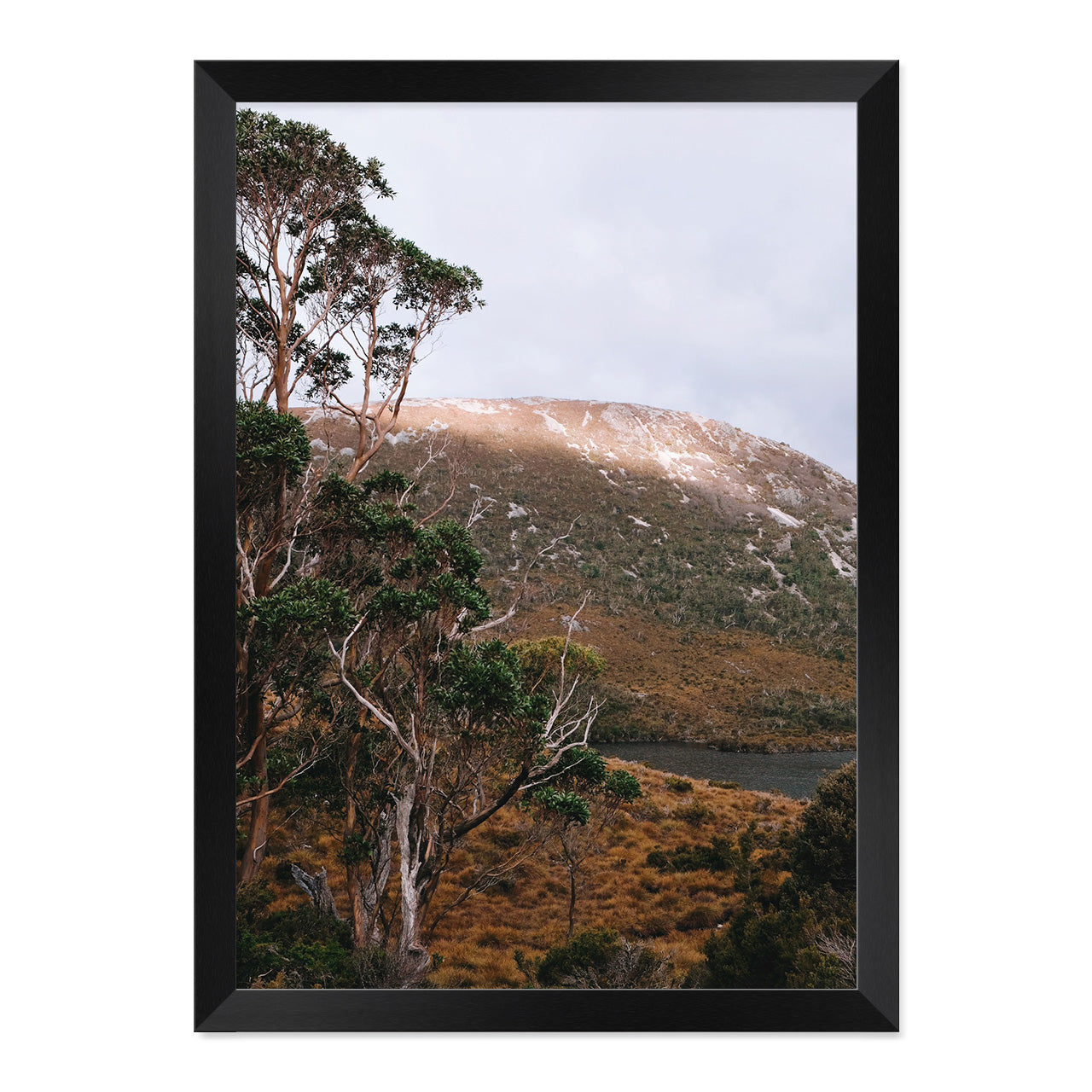 Mountain Light Photo Print A1 White Frame