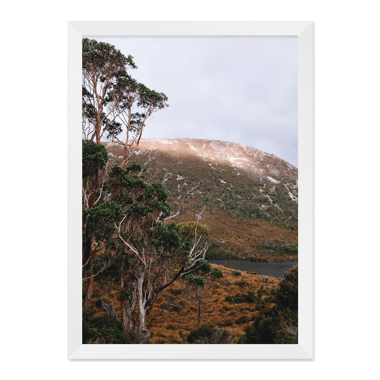 Mountain Light Photo Print A3 White Frame