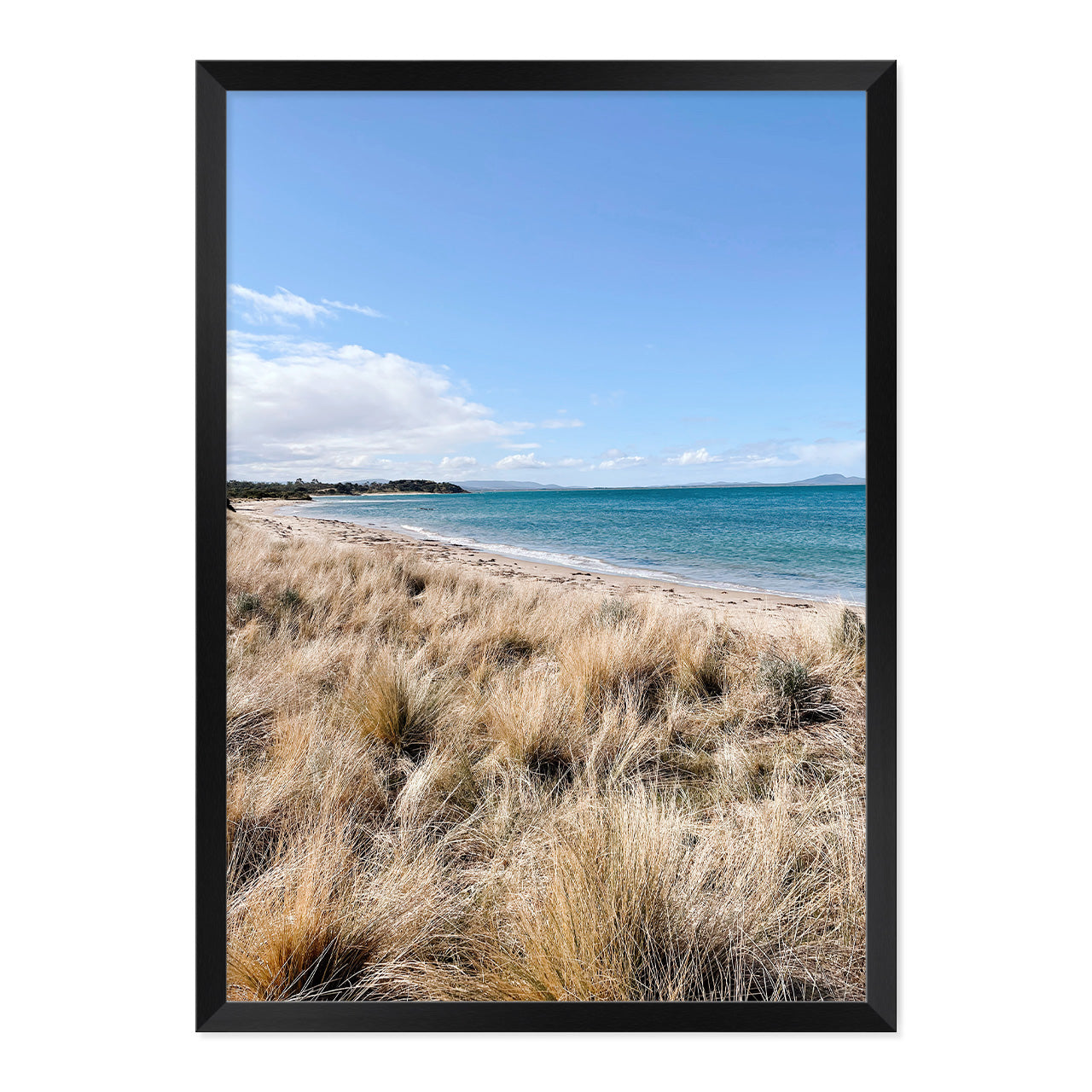 Seaside Photo Print A1 Natural Timber Frame