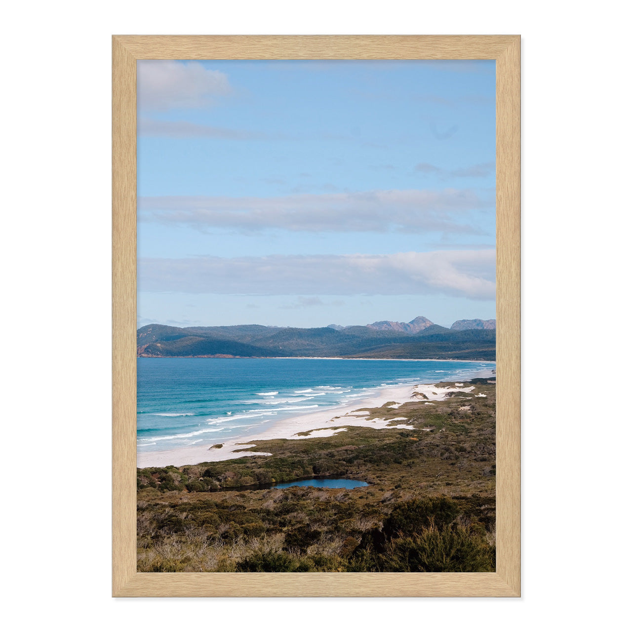 Tasmanian Coastline Photo Print A2 Black Frame