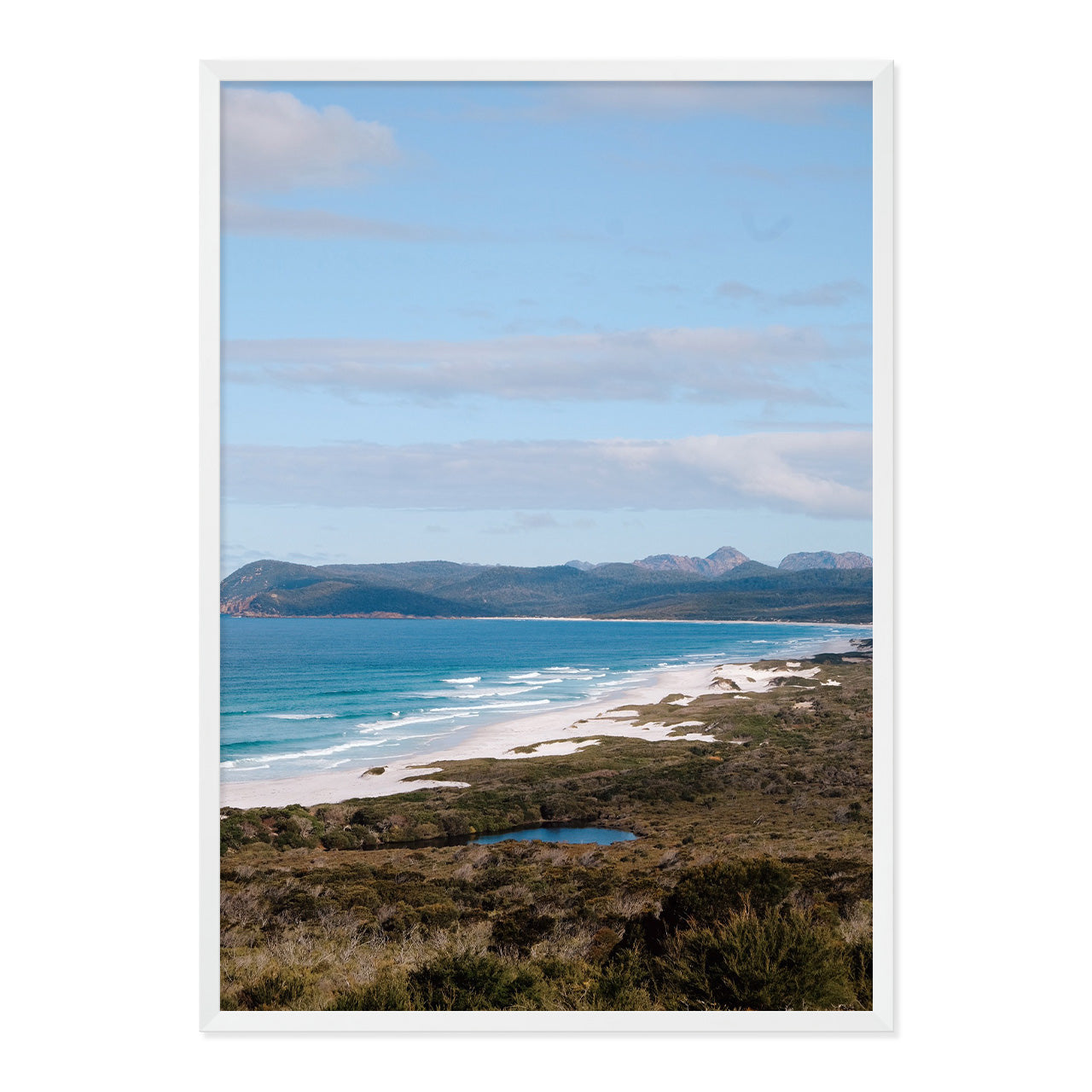 Tasmanian Coastline Photo Print A3 Black Frame