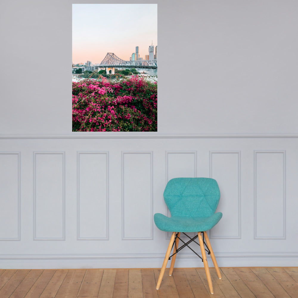 Spring in the City Photo Print A2 White Frame