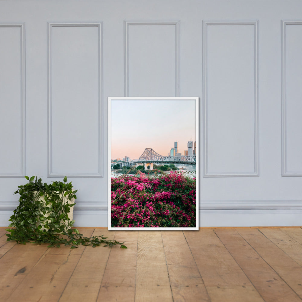Spring in the City Photo Print A3 White Frame