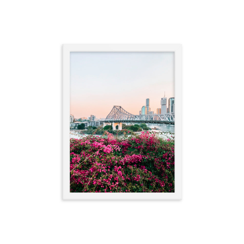 Spring in the City Photo Print A3 Natural Timber Frame