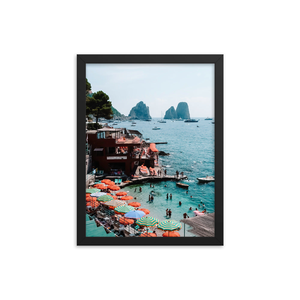 Colours of Capri Photo Print A3 Black Frame