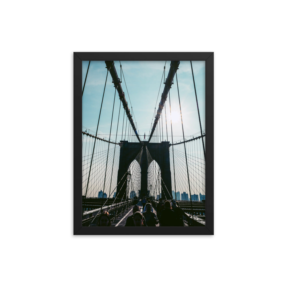 Brooklyn Bridge Photo Print A3 Black Frame