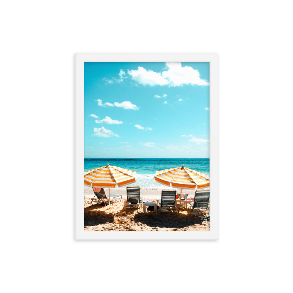 Day at the Beach Photo Print A3 White Frame