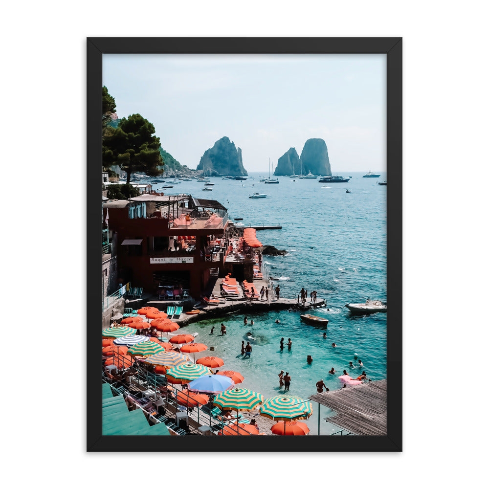 Colours of Capri Photo Print A2 Black Frame
