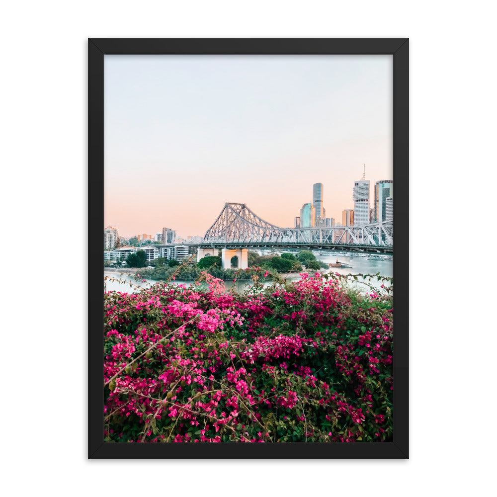 Spring in the City Photo Print A1 Natural Timber Frame