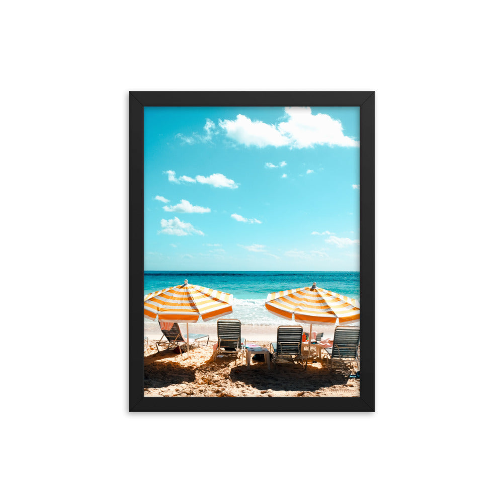 Day at the Beach Photo Print A3 Black Frame