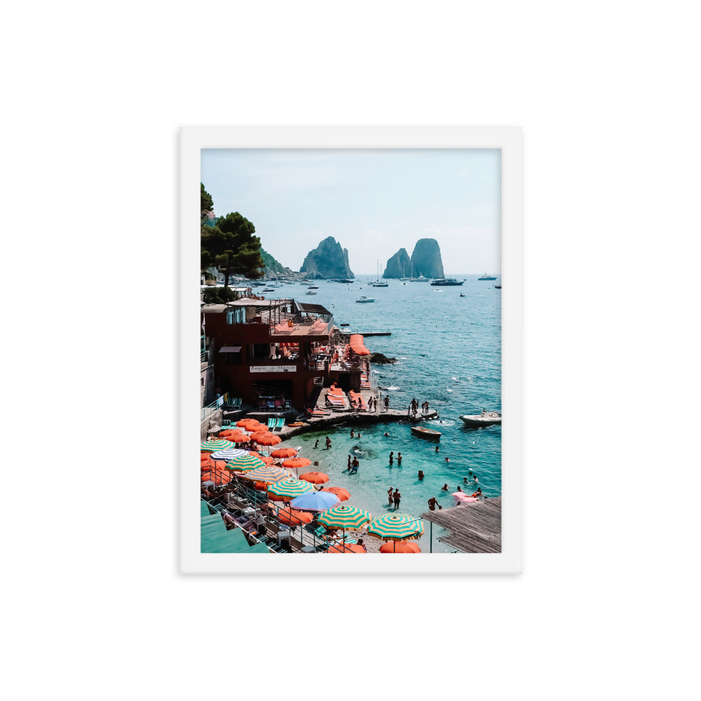 Colours of Capri Photo Print A3 White Frame