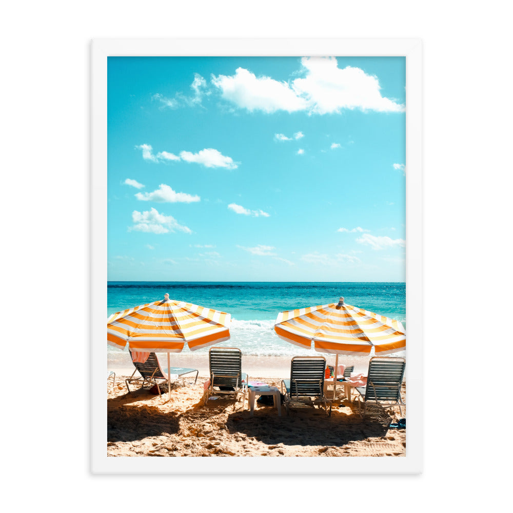 Day at the Beach Photo Print A2 White Frame