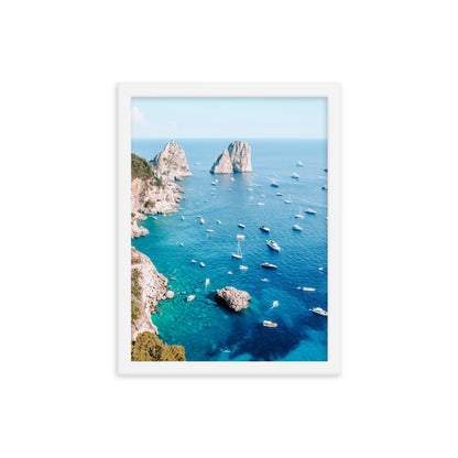 Blue Views Photo Print A3 White Frame