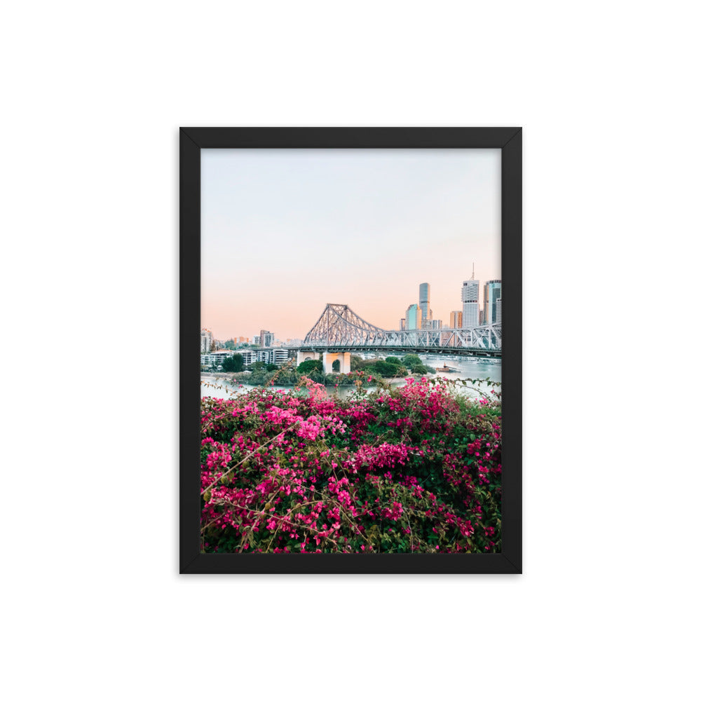 Spring in the City Photo Print A3 Black Frame