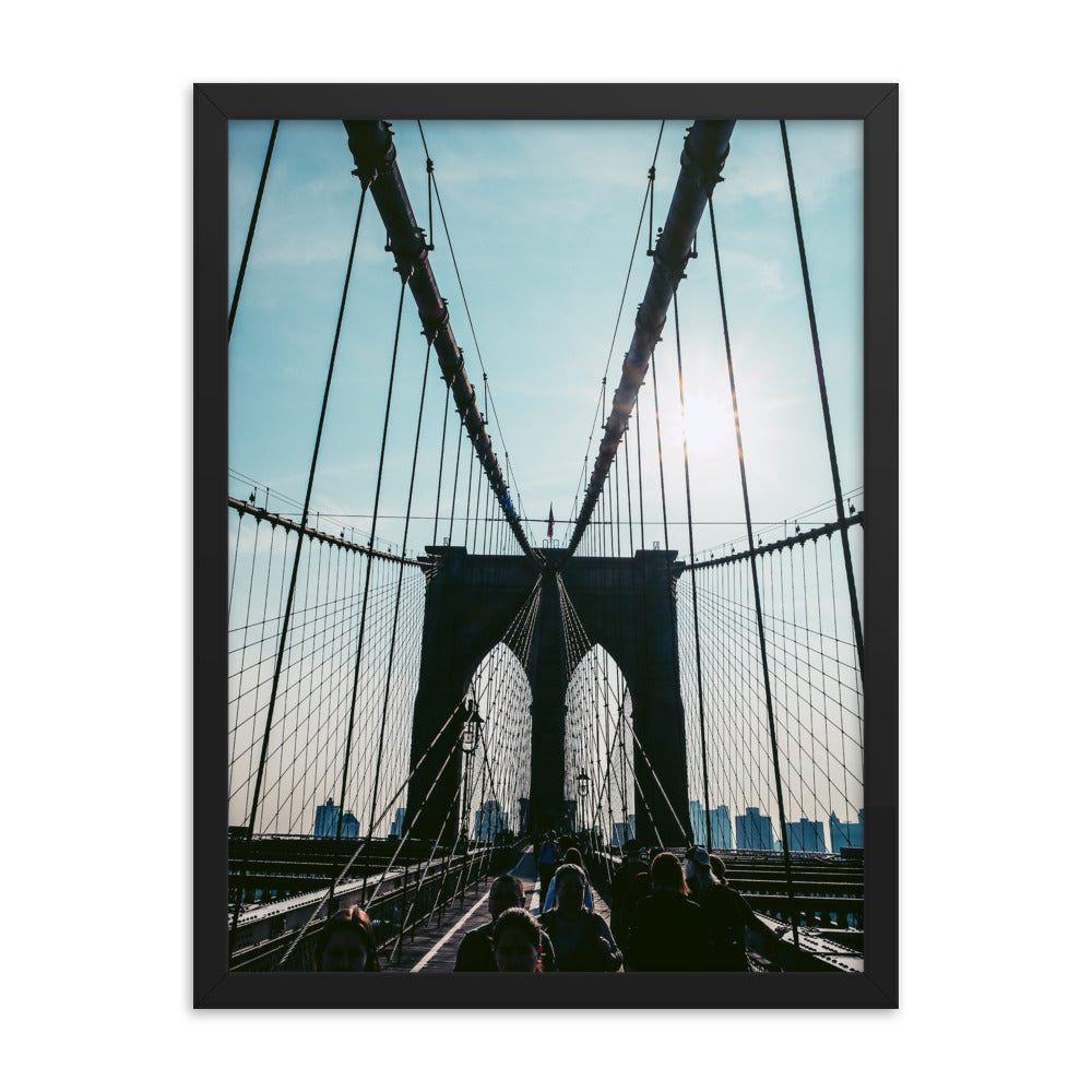 Brooklyn Bridge Photo Print A2 Black Frame