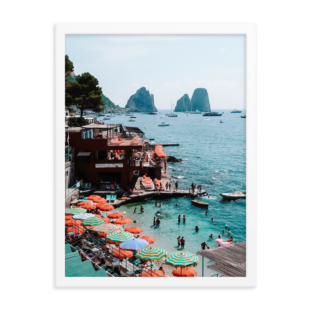 Colours of Capri Photo Print A2 White Frame